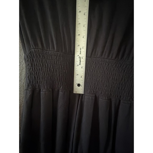 Cabi Romper Size XS Black Long Sleeveless Lined Pockets Pleated Slimming Waist - Picture 11 of 14